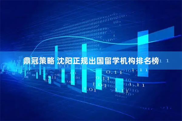 鼎冠策略 沈阳正规出国留学机构排名榜