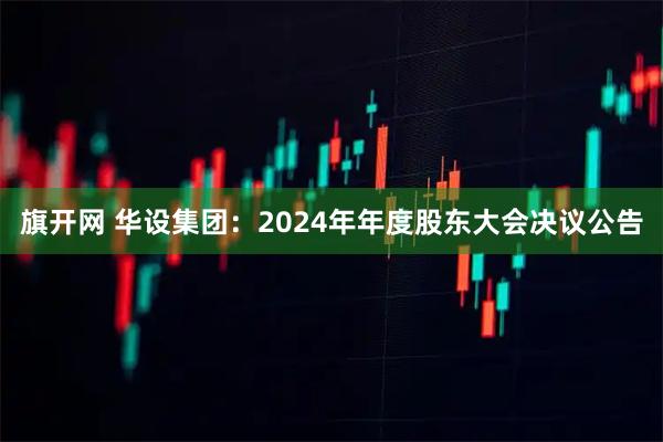 旗开网 华设集团：2024年年度股东大会决议公告